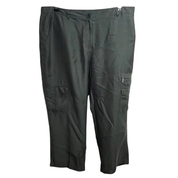 Calvin Klein Silk Pants Green 14 - Picture 1 of 7